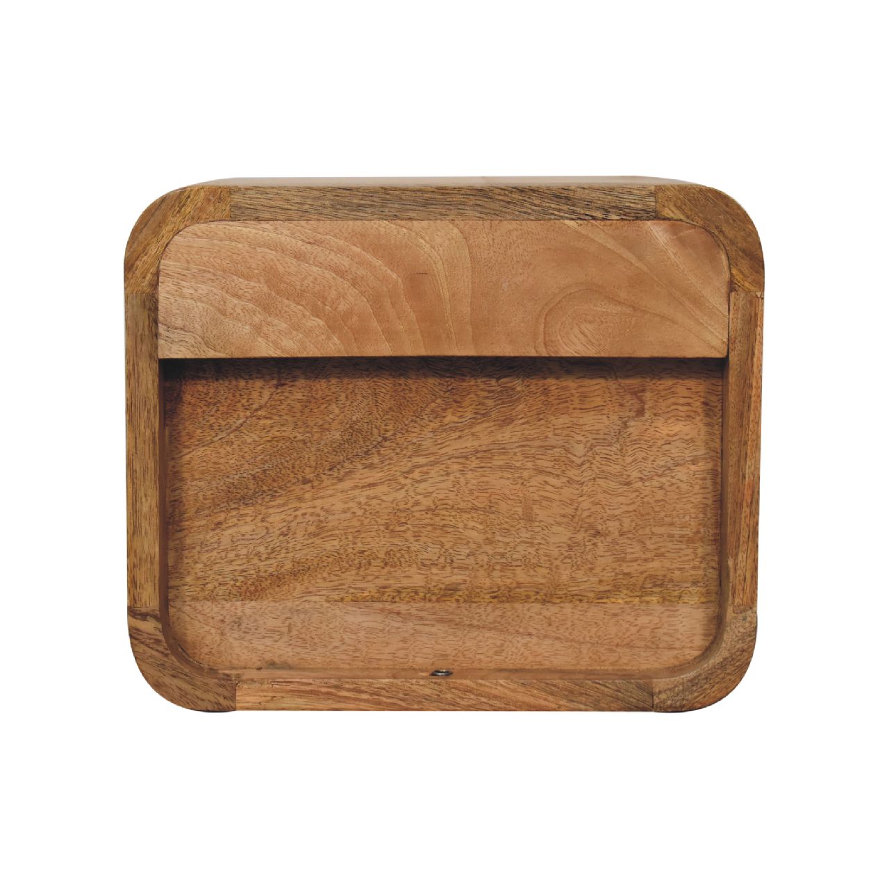 Mini Curve Oak-ish Floating Bedside 100% Solid Mango Wood