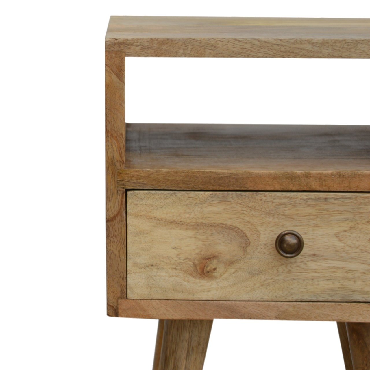 Mini Oak-ish Bedside Table 100% Solid Mango Wood