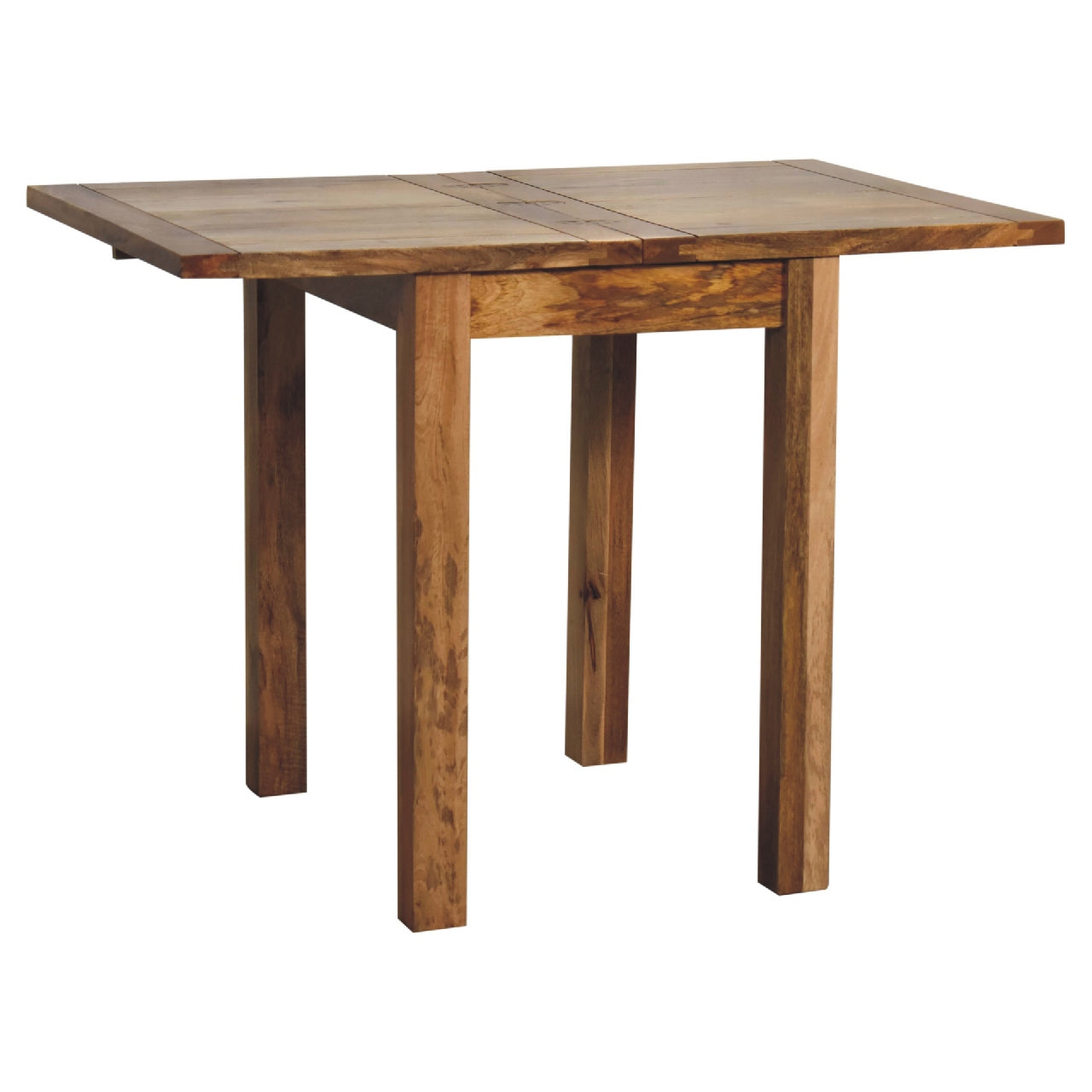 Mini Oak-ish Butterfly Dining Table. Solid Mango Wood