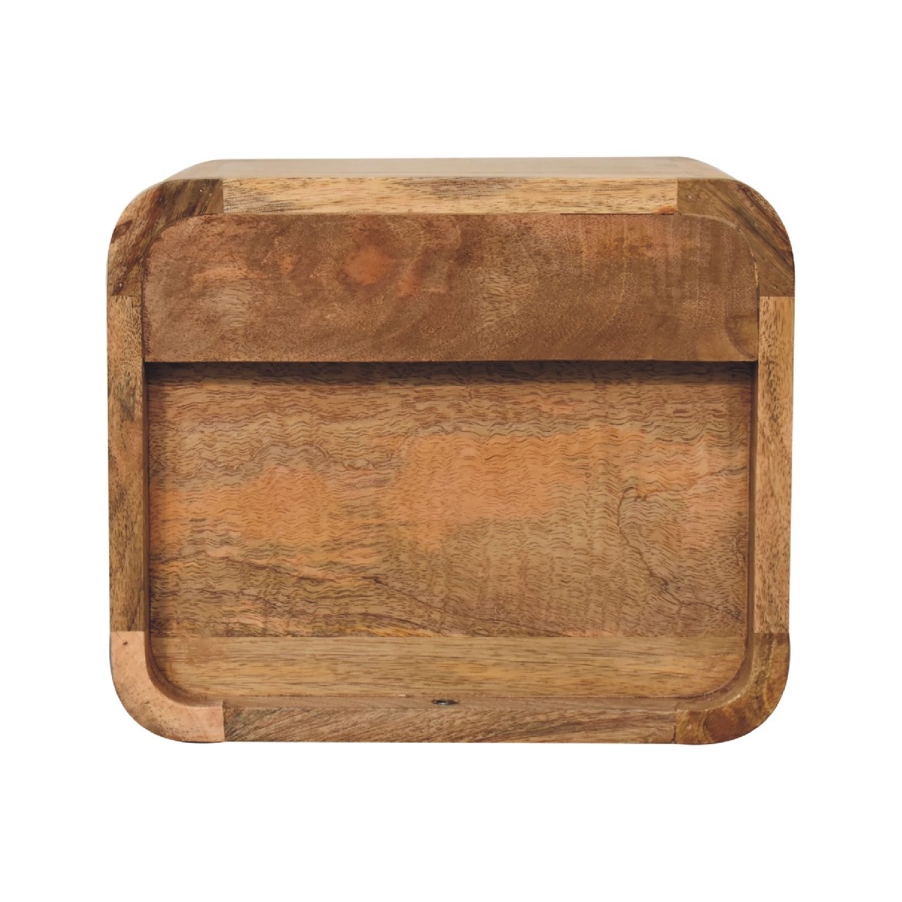 Mini Oak-ish Floating Open Bedside Table. 100% Solid Mango Wood