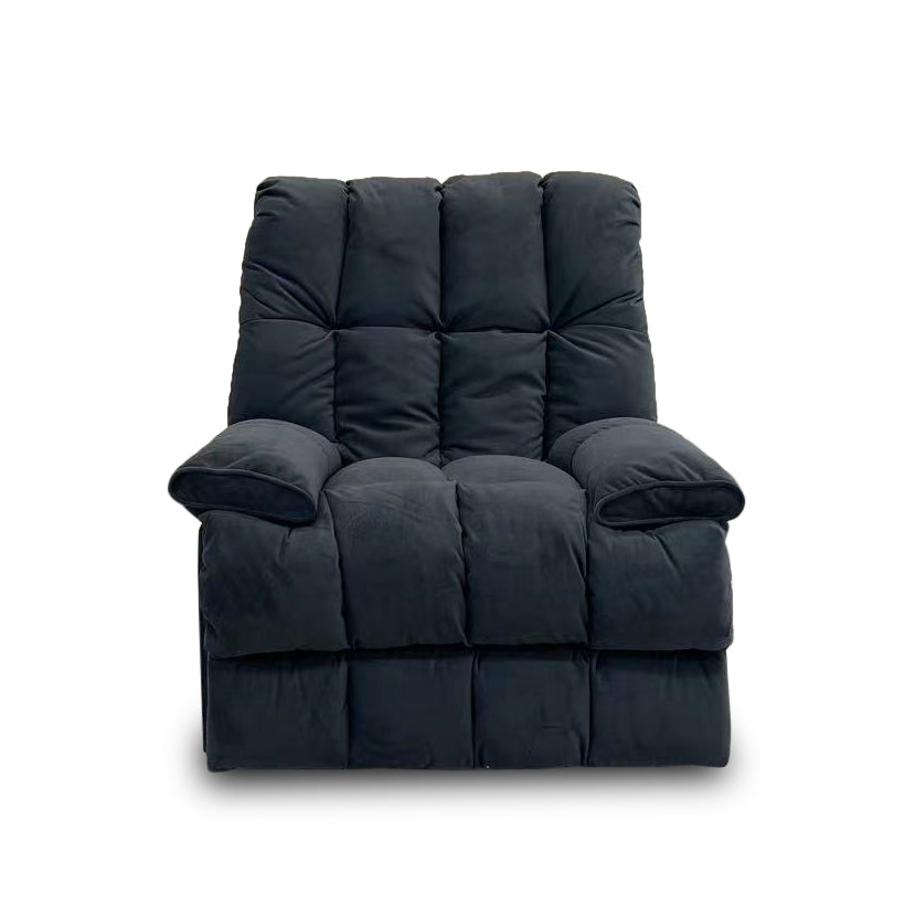 Modern Electric Recliner Armchair – Grey or Green Velvet (Swivel Function)