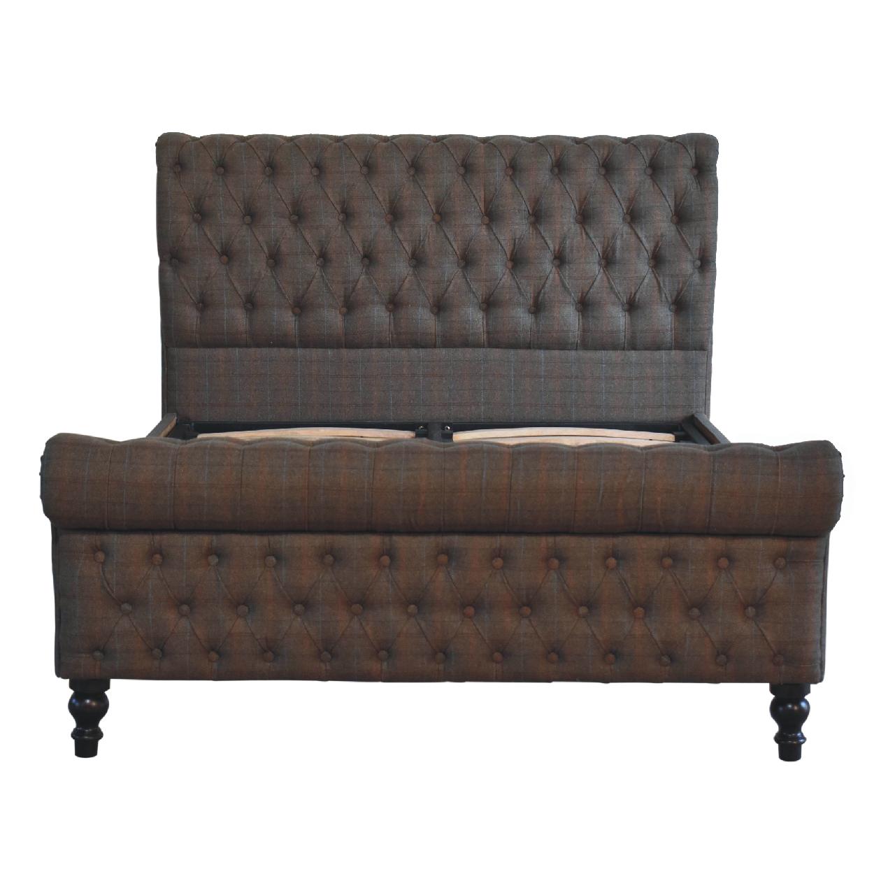 Multi Tweed Bed. 100% Sold Mango Wood