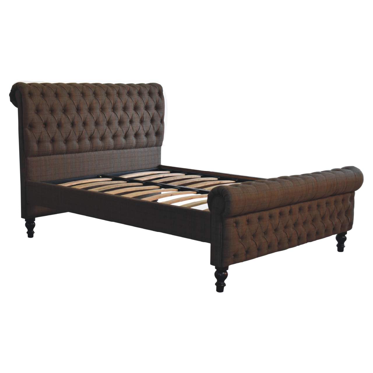 Multi Tweed Bed. 100% Sold Mango Wood