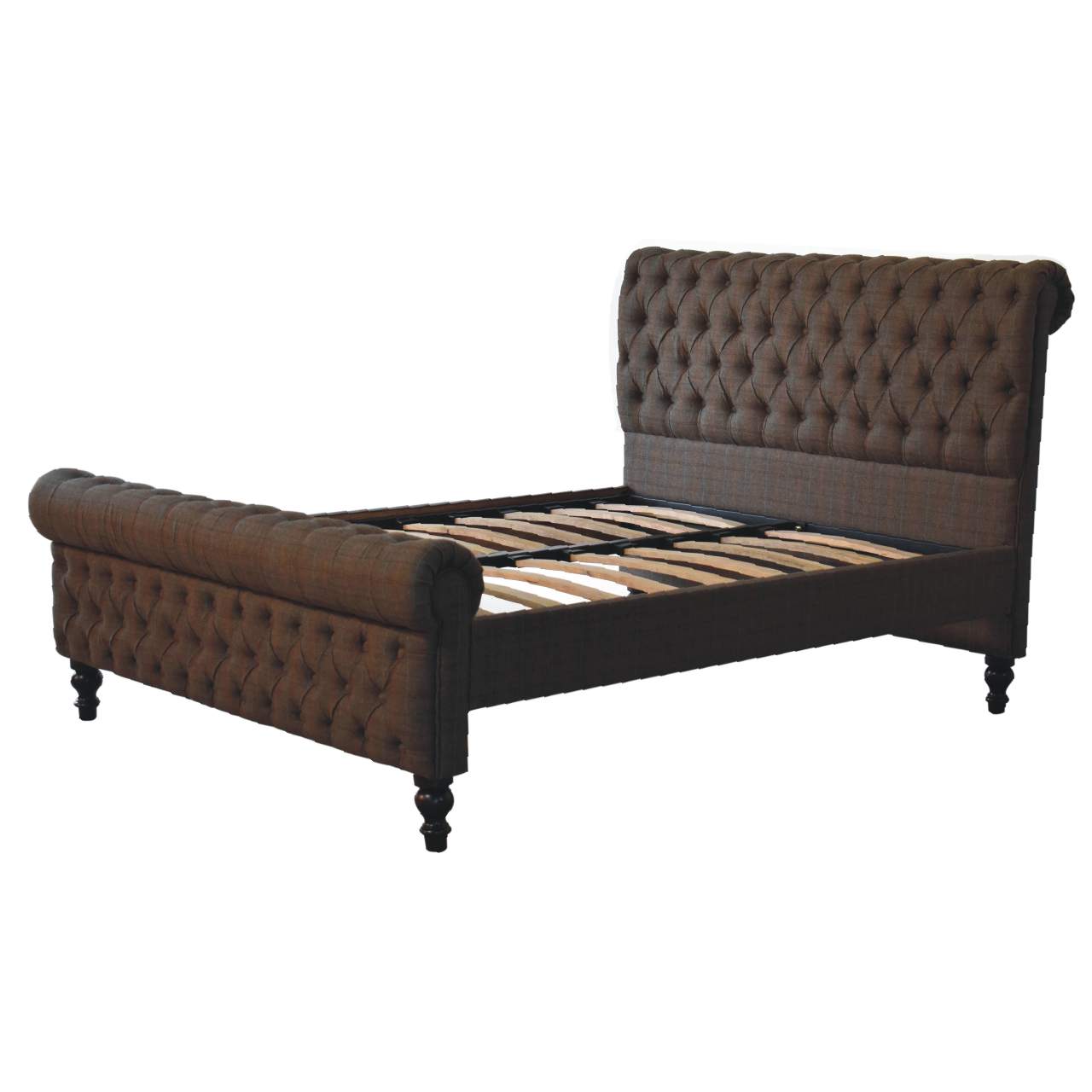 Multi Tweed Bed. 100% Sold Mango Wood