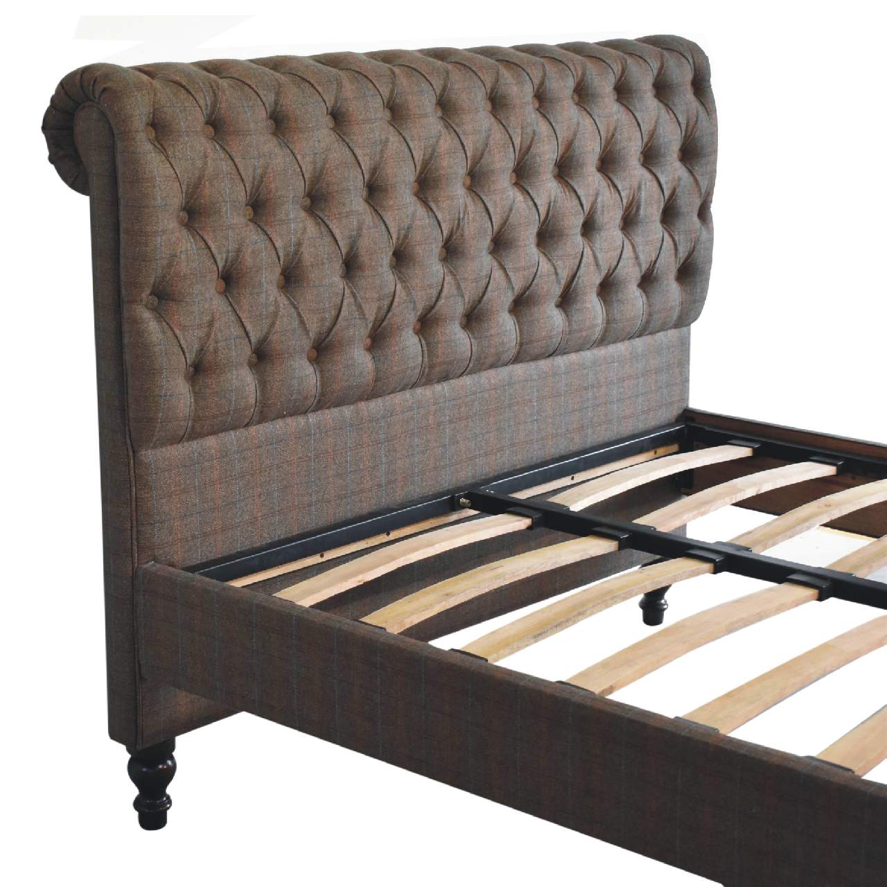 Multi Tweed Bed. 100% Sold Mango Wood