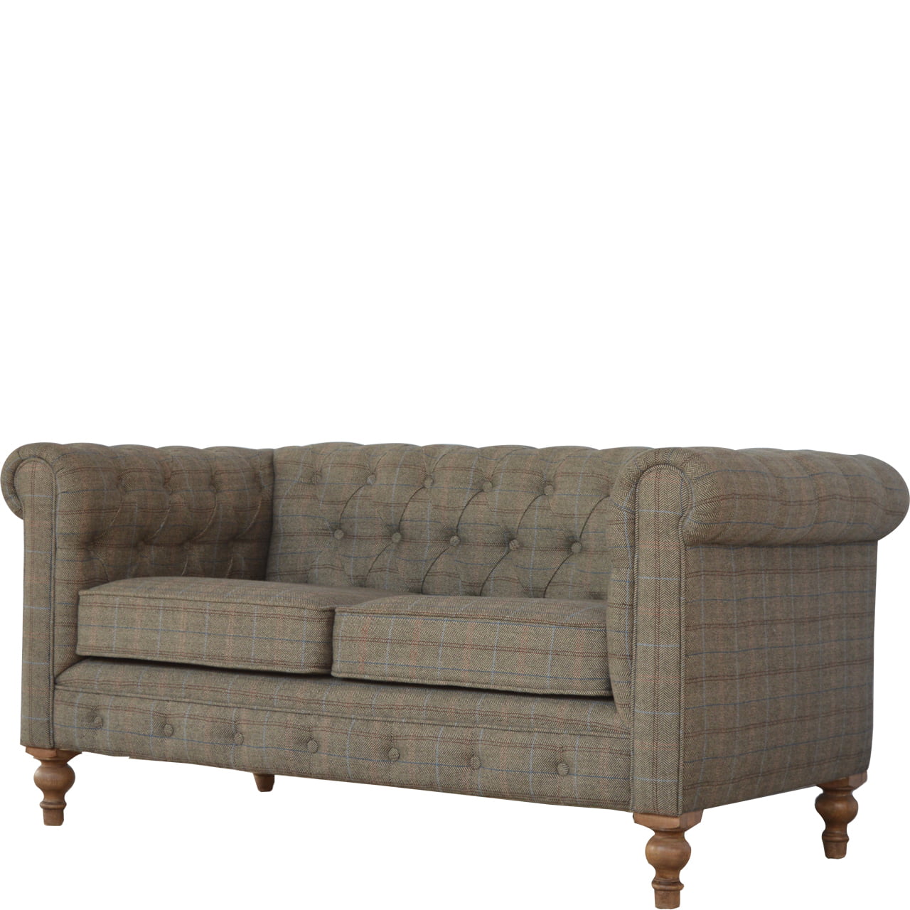 Multi Tweed Chesterfield 2 Seater Sofa