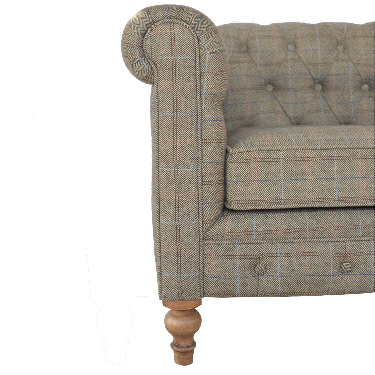 Multi Tweed Chesterfield 2 Seater Sofa