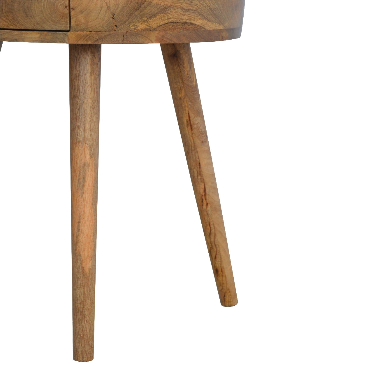 Nordic Circular Shaped Bedside. 100% Solid Mango Woods