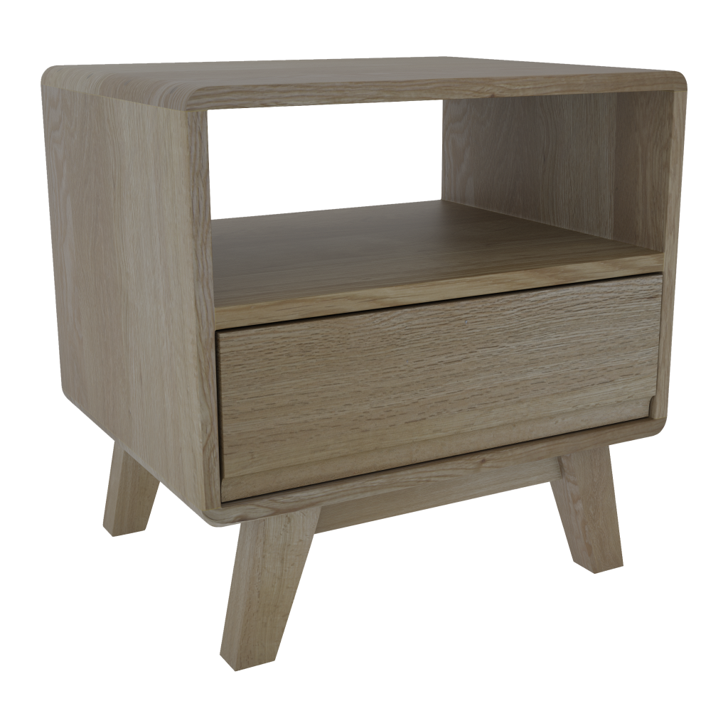 Nordic Lamp Table. Solid Oak & Paulownia 100% Solid Oak1