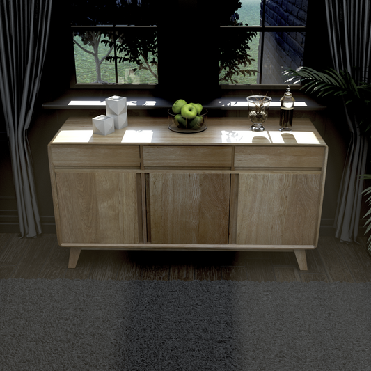 Nordic Large Sideboard. Solid Oak 100% Solid Oak