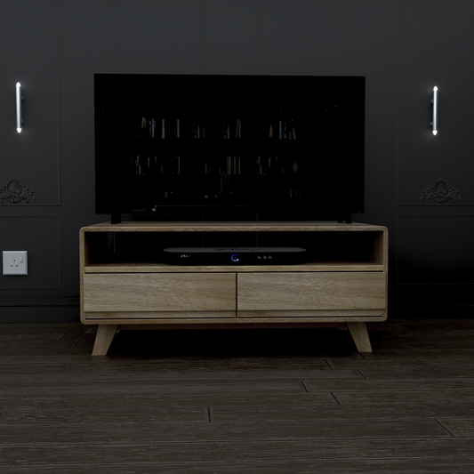 Nordic Medium TV Unit. Solid Oak & Paulownia 100% Solid Oak