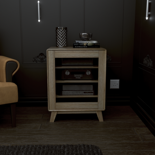 Nordic Medium TV Unit Solid Oak & Paulownia 100% Solid Oak