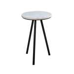 Opal Marble Top Side Table, Metal Legs