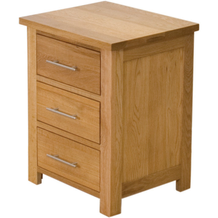 Opus 3 Drawer Bedside. 100% Solid Oak