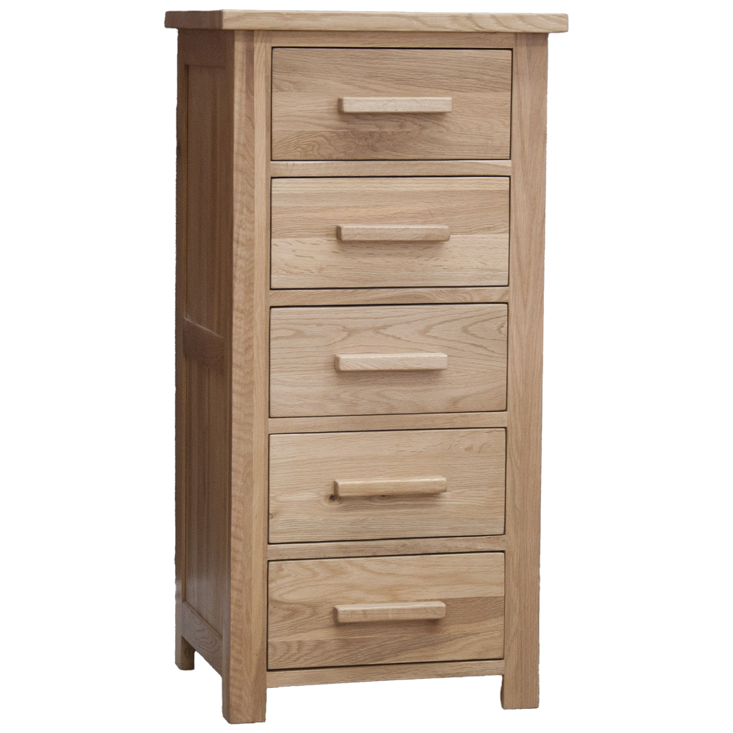 Opus 5 Drawer Bedside. 100% Solid Oak