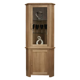 Opus Corner Display Unit. 100% Solid Oak