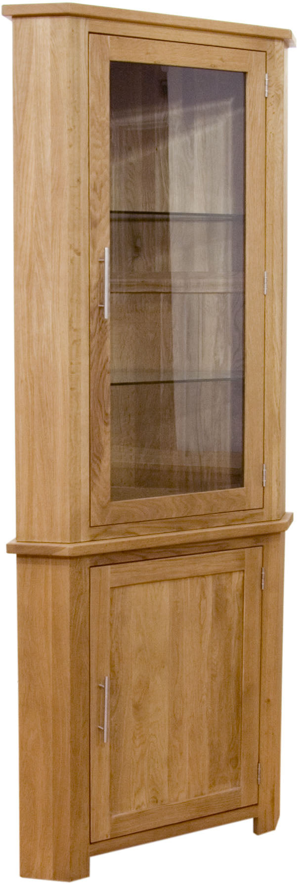 Opus Corner Display Unit. 100% Solid Oak