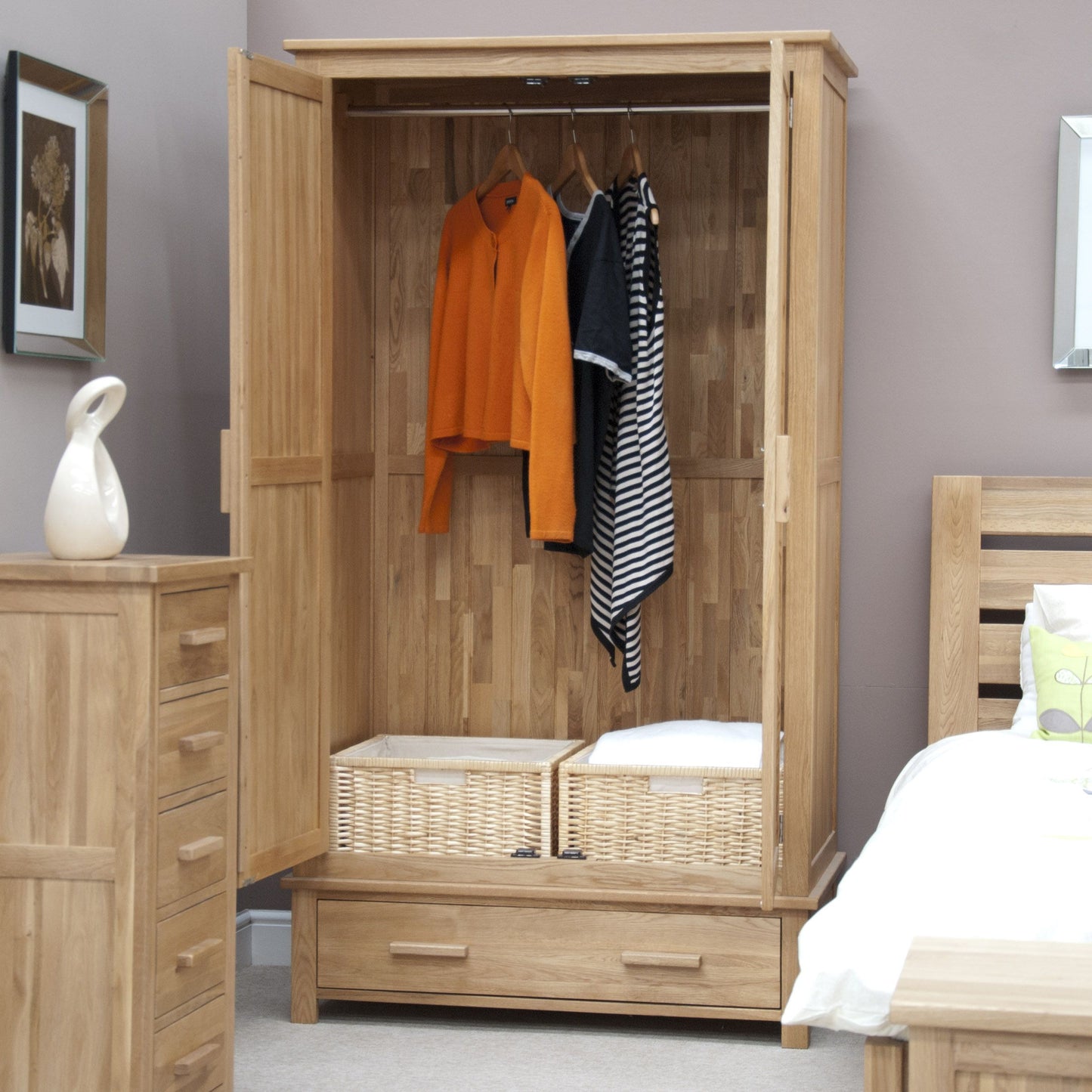 Opus Double Wardrobe. 100% Solid Oak