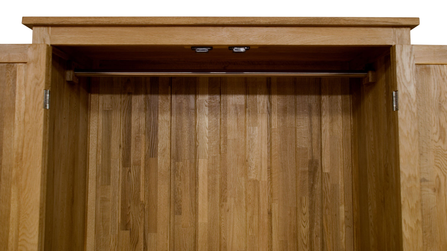 Opus Double Wardrobe. 100% Solid Oak