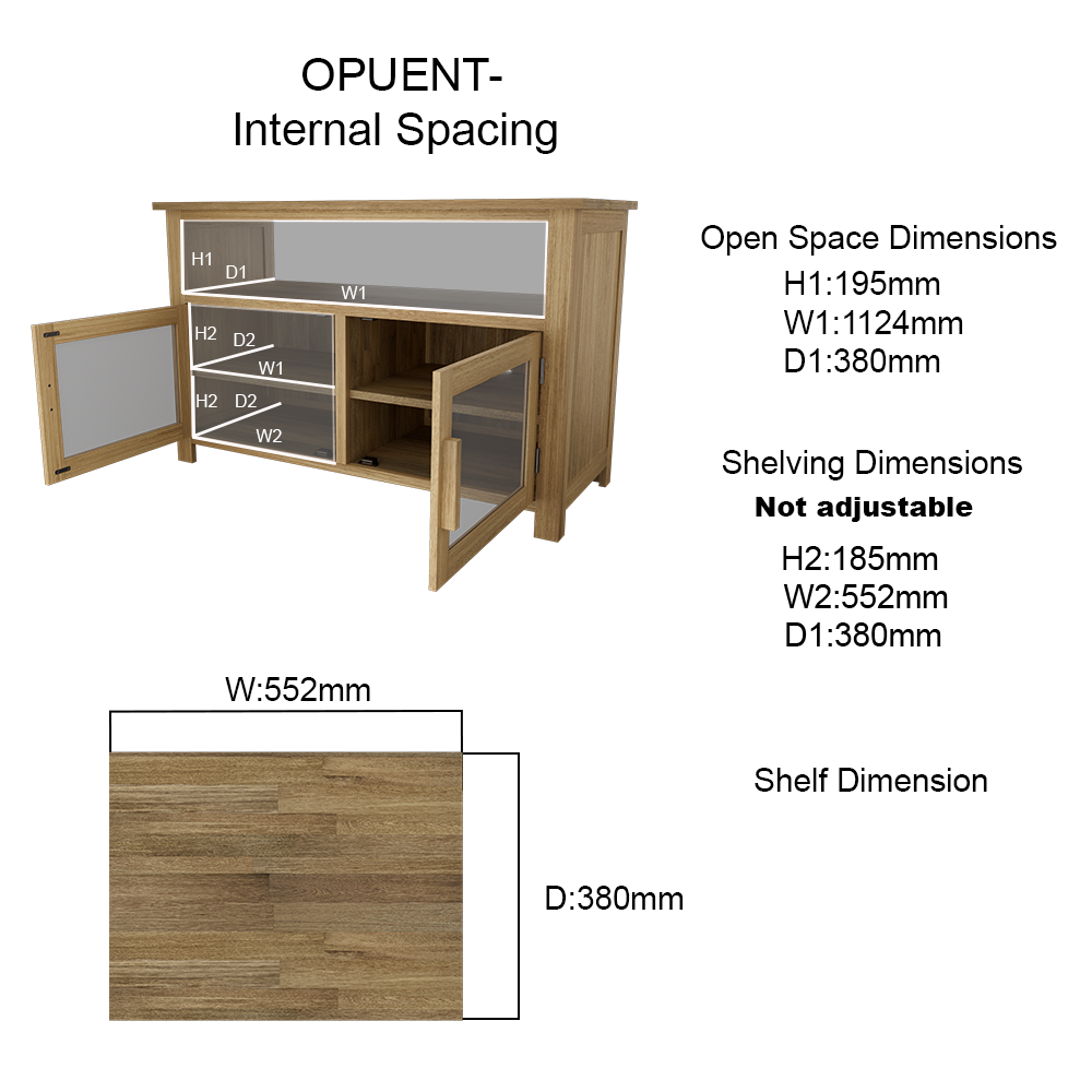 Opus Entertainment Unit. 100% Solid Oak