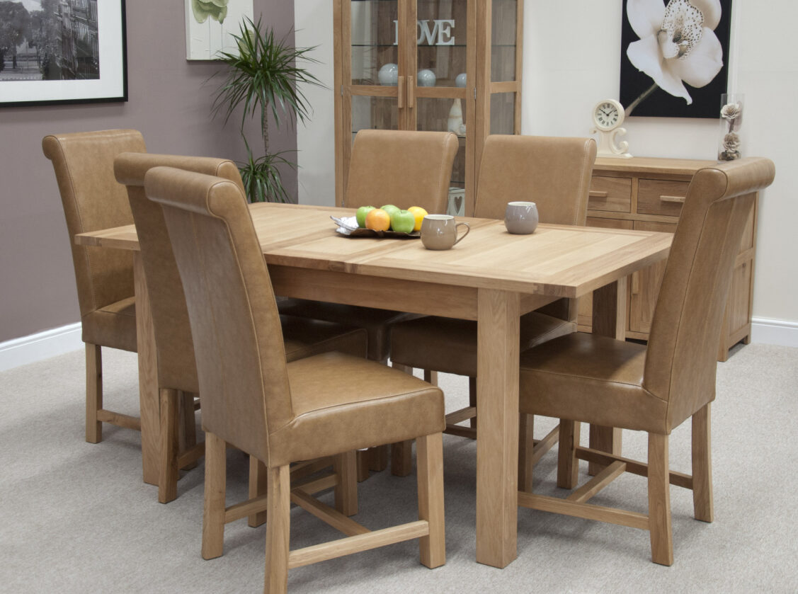 Opus Extending Dining Table. 100% Solid Oak