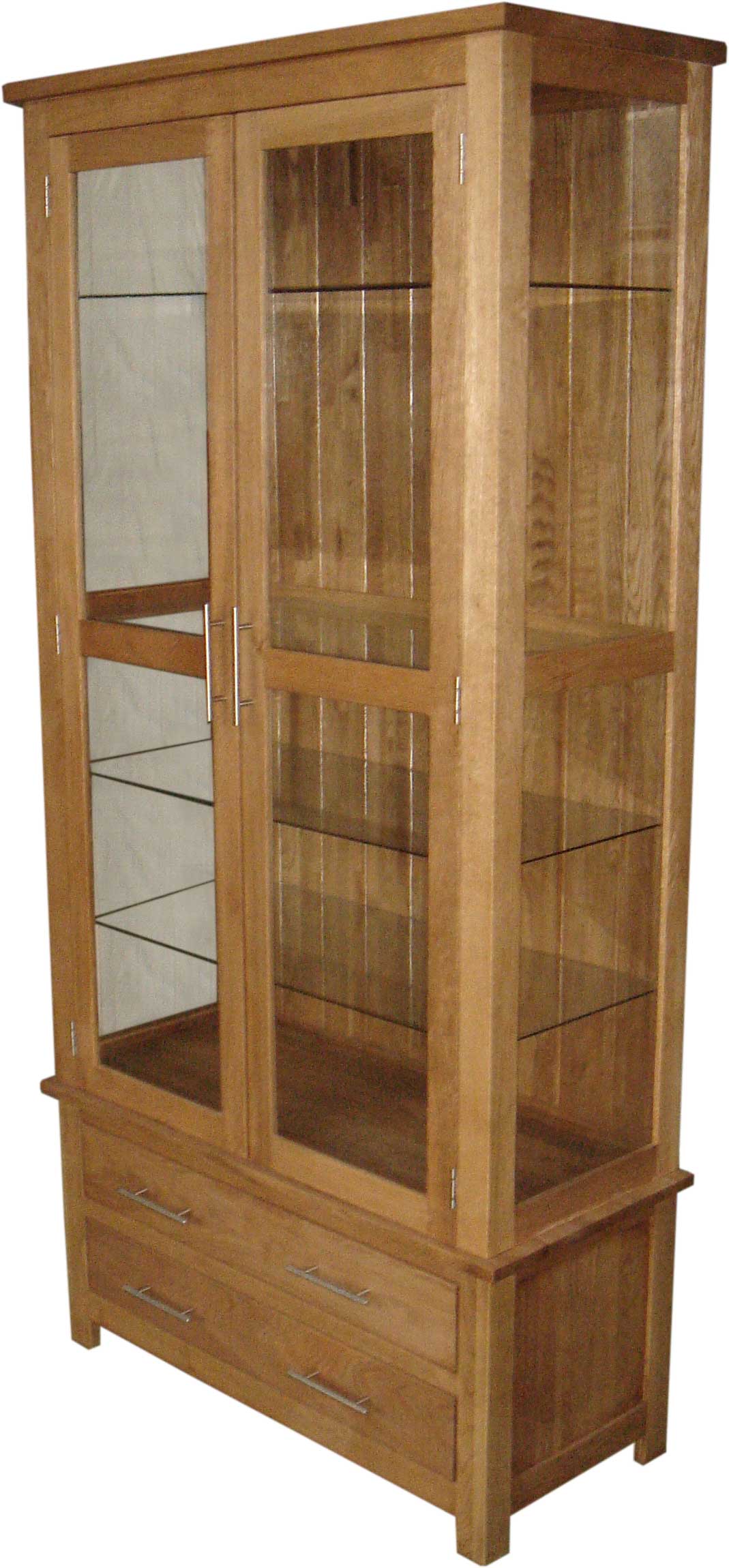 Opus Glass Display Cabinet. 100% Solid Oak