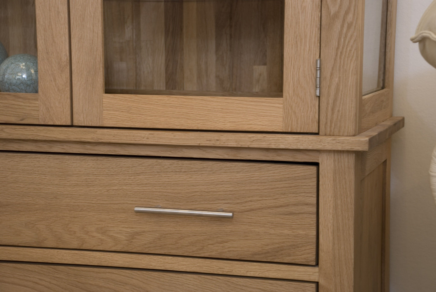 Opus Glass Display Cabinet. 100% Solid Oak