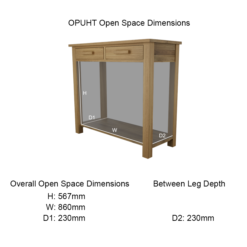 Opus Hall/Console Table. 100% Solid Oak