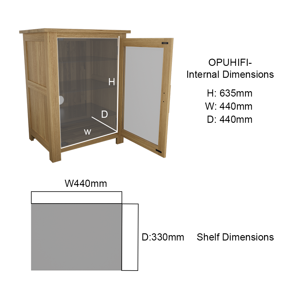 Opus Hi-Fi Unit. 100% Solid Oak