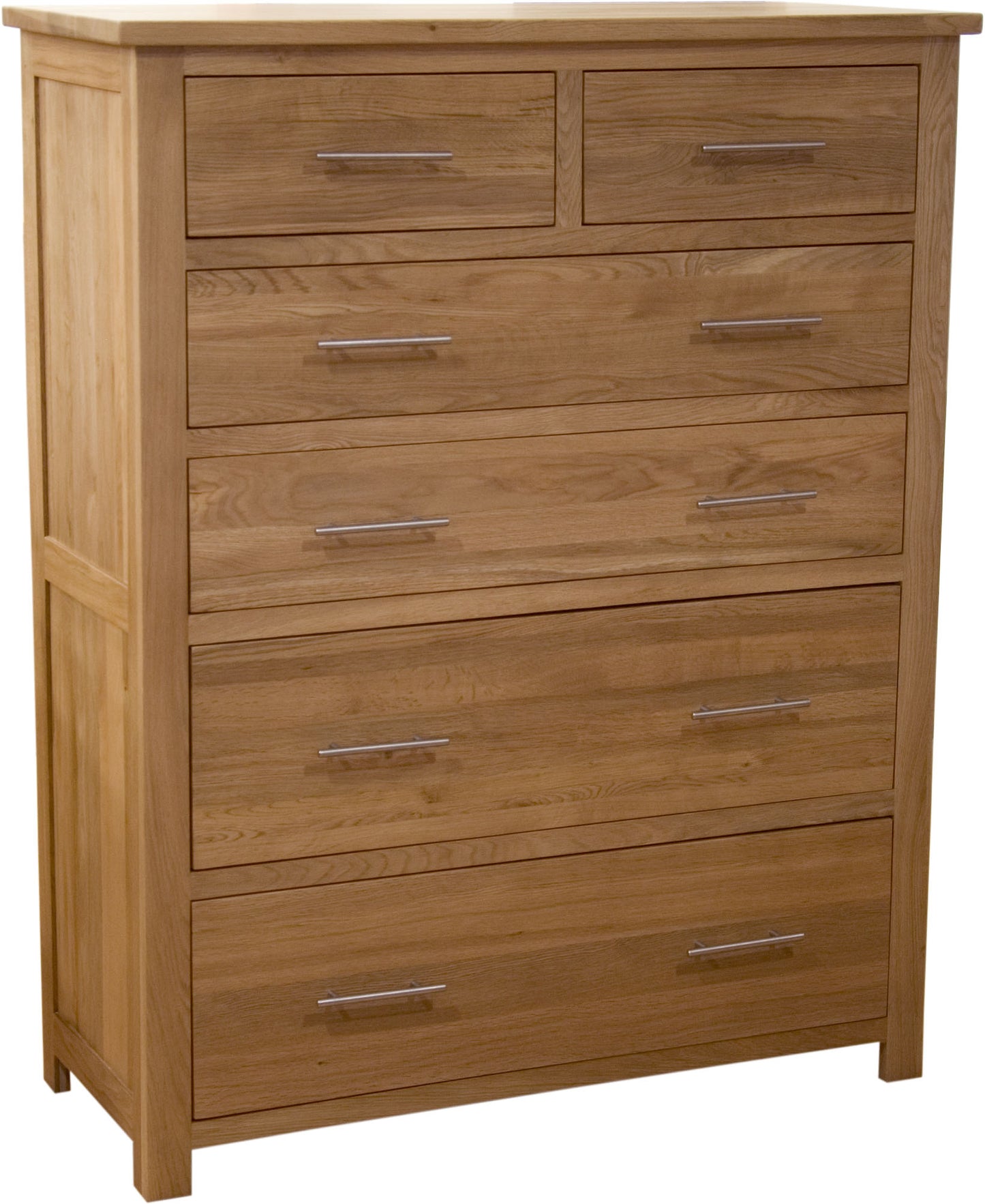 Opus Jumbo 6 Drawer Chest. 100% Solid Oak