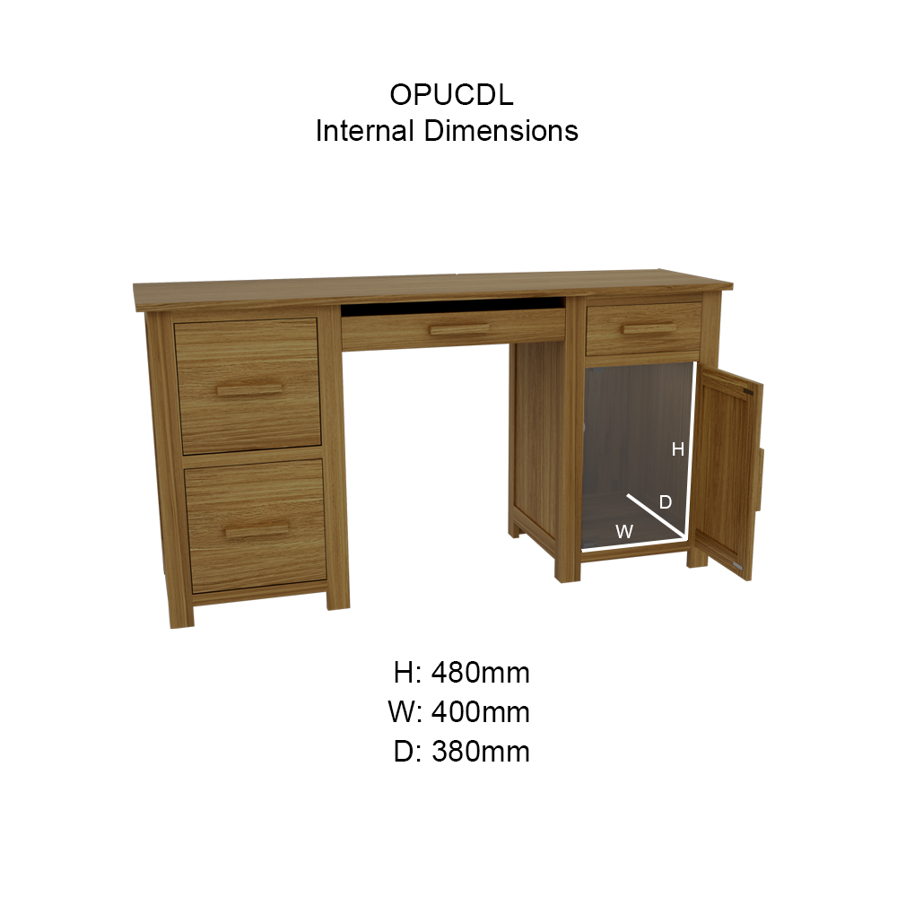 Opus Large Computer Desk. 100% Solid Oak