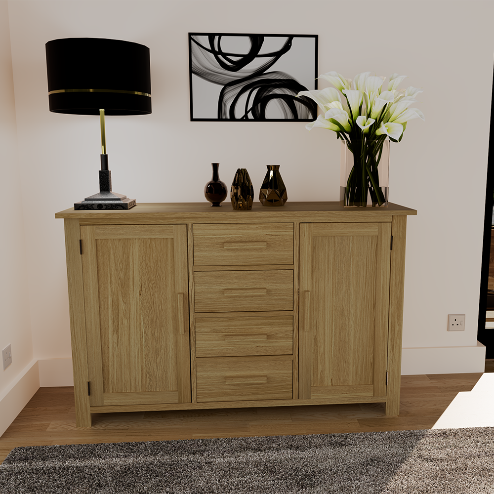 Opus Large Sideboard. 100% Solid Oak