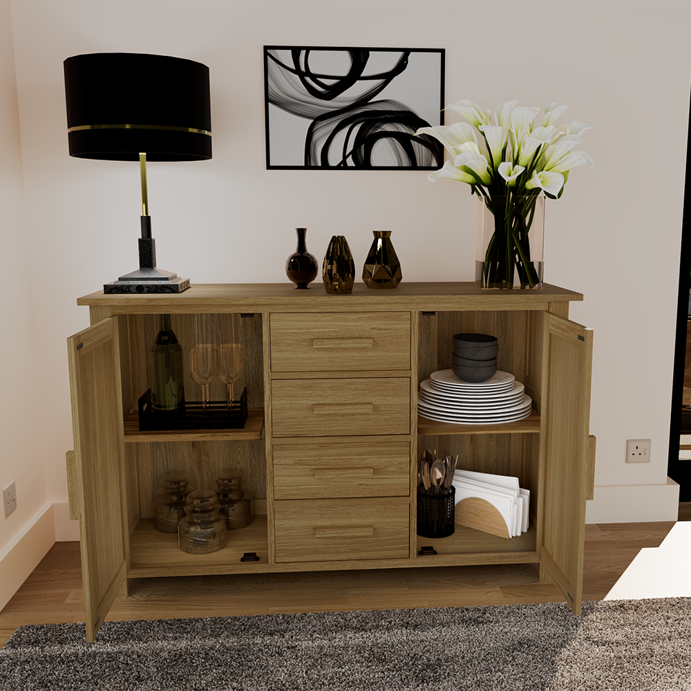 Opus Large Sideboard. 100% Solid Oak