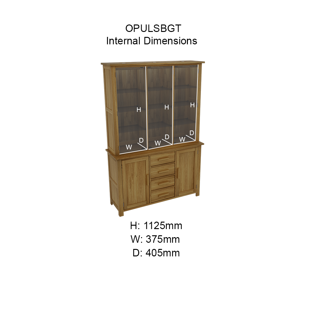 Opus Large Sideboard Top. 100% Solid Oak