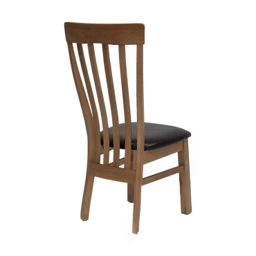 Opus Lucia Dining Chair with Brown Seatpad. 100% Solid Oak