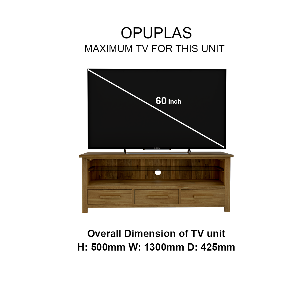 Opus Plasma TV Unit. 100% Solid Oak
