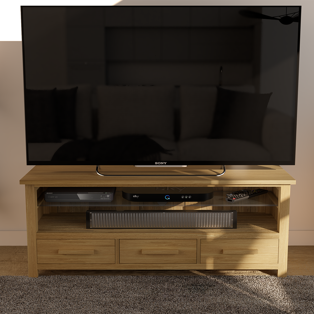 Opus Plasma TV Unit. 100% Solid Oak