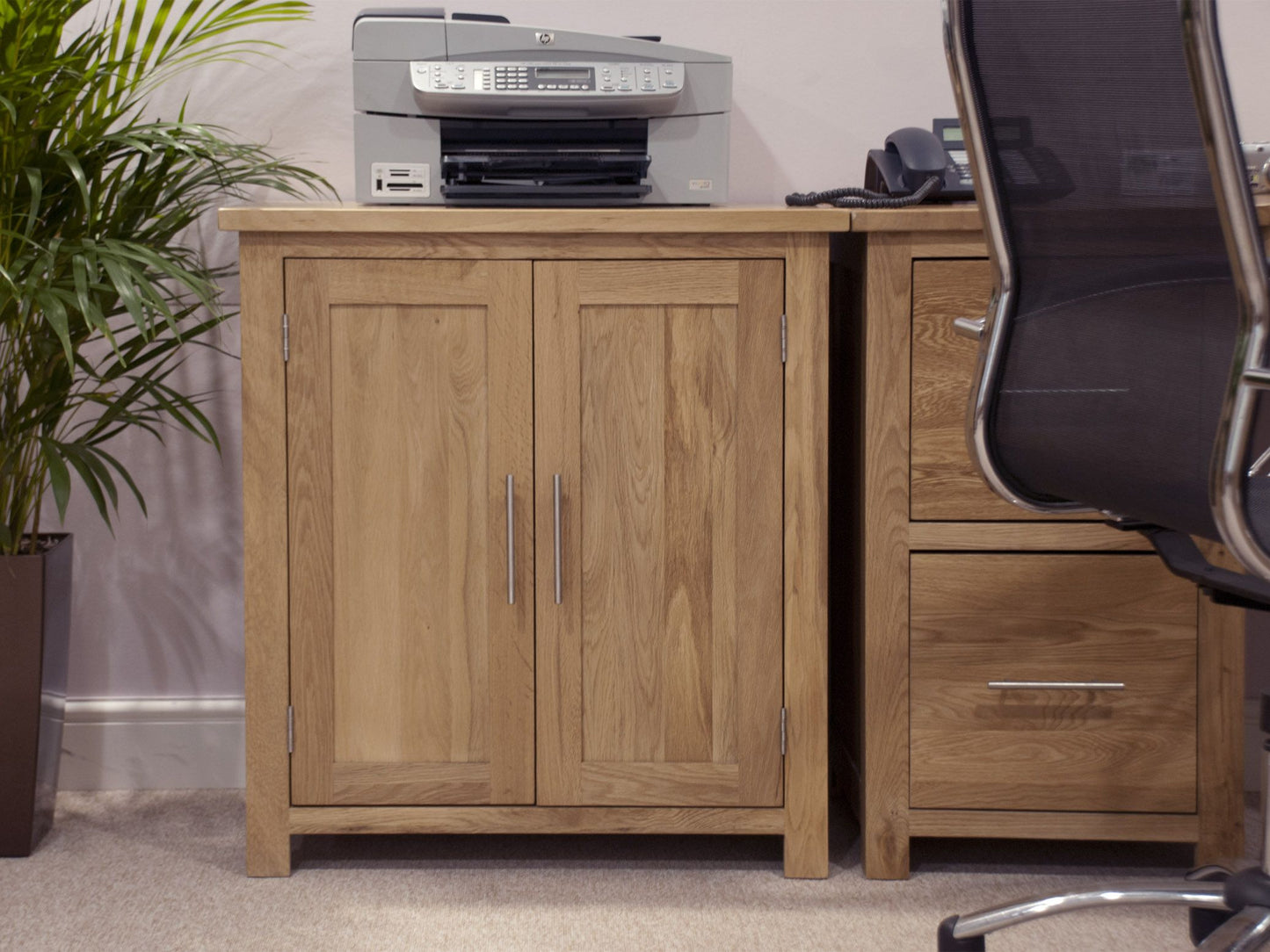 Opus Printer/Occasional Cabinet. 100% Solid Oak