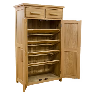 Opus Shoe Cupboard. 100% Solid Oak