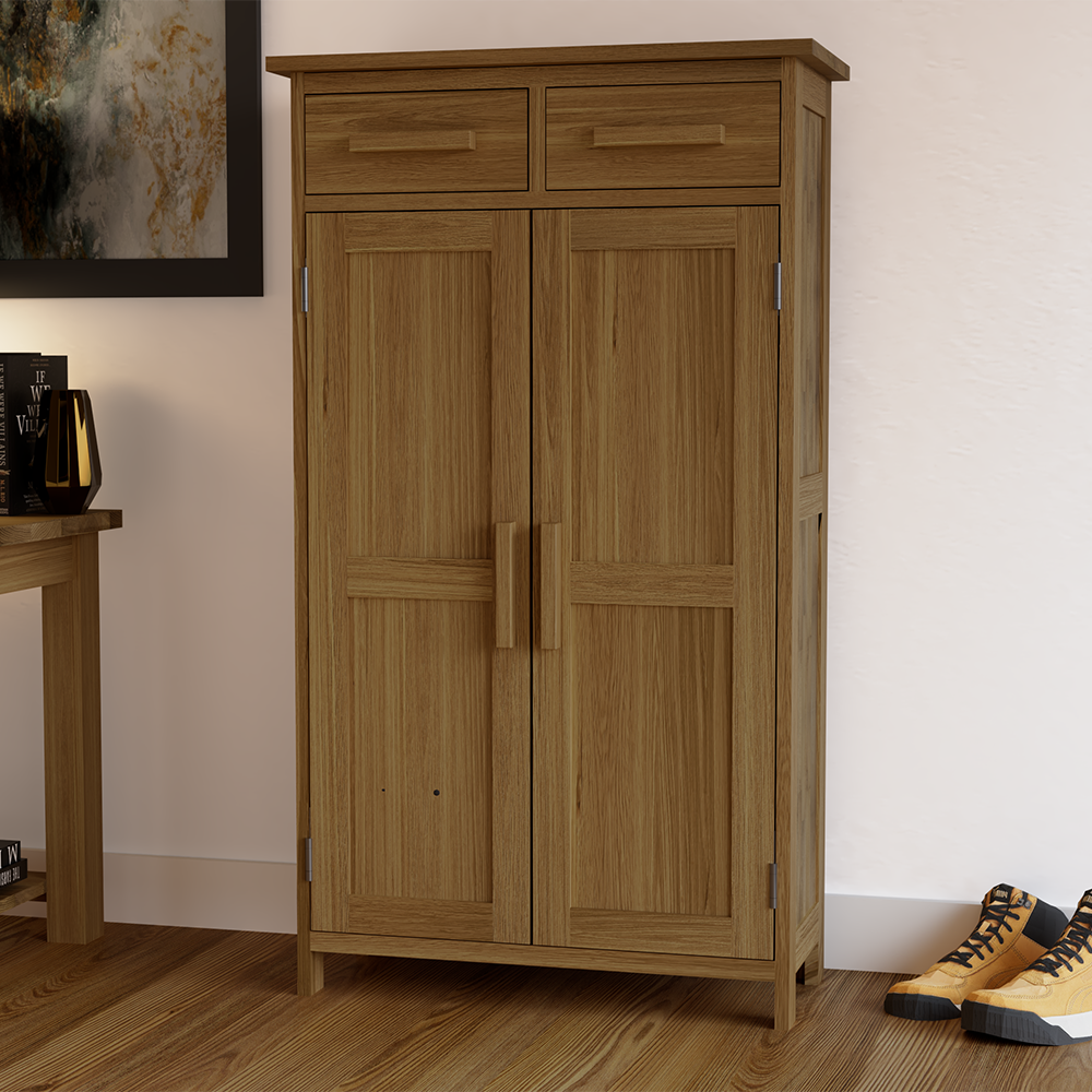 Opus Shoe Cupboard. 100% Solid Oak