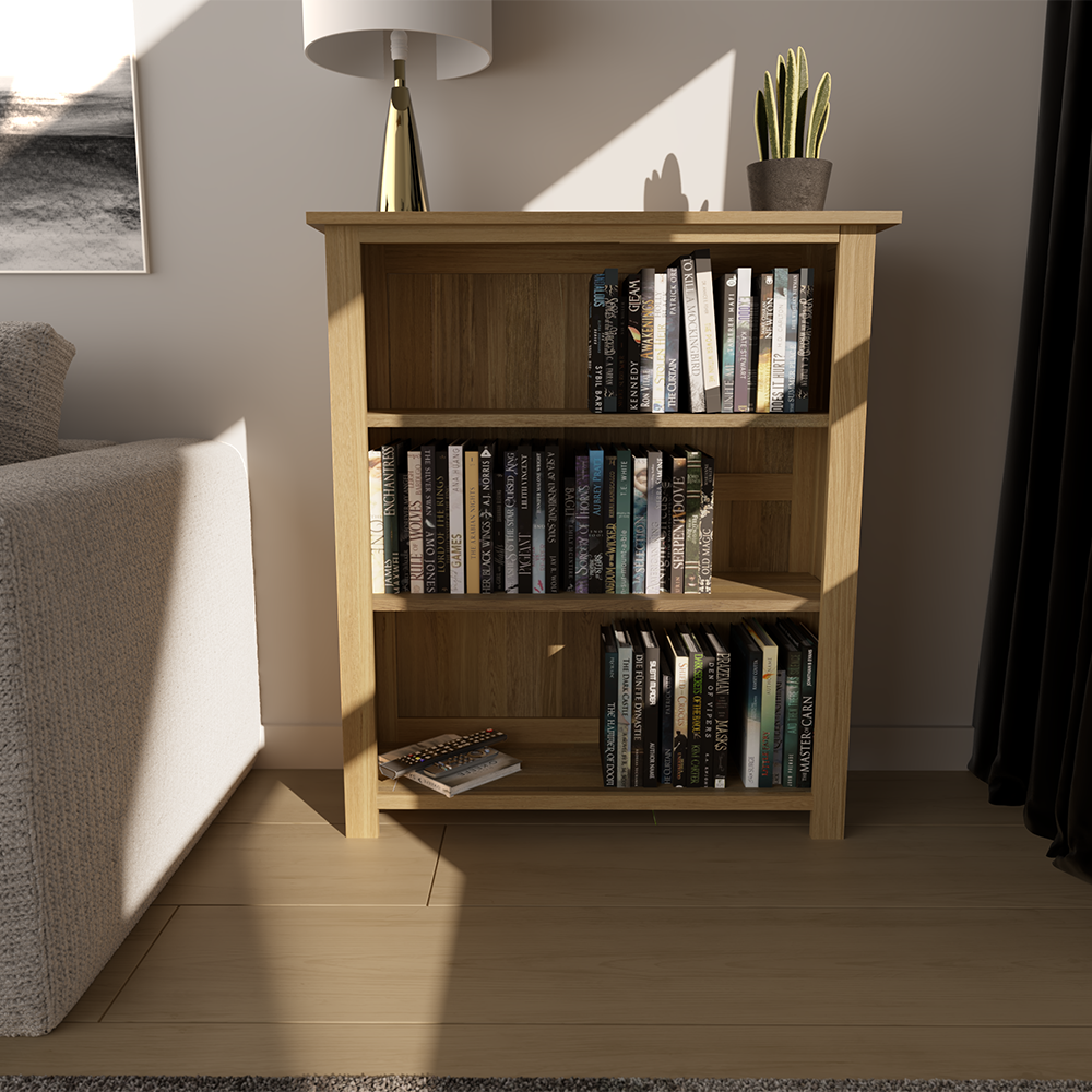 Opus Small Bookcase. 100% Solid Oak