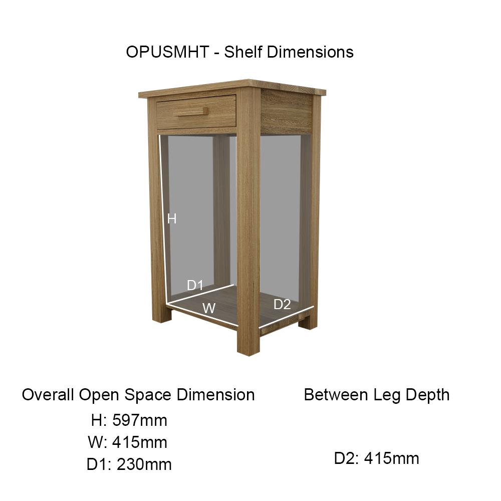 Opus Small Hall/Console Table. 100% Solid Oak