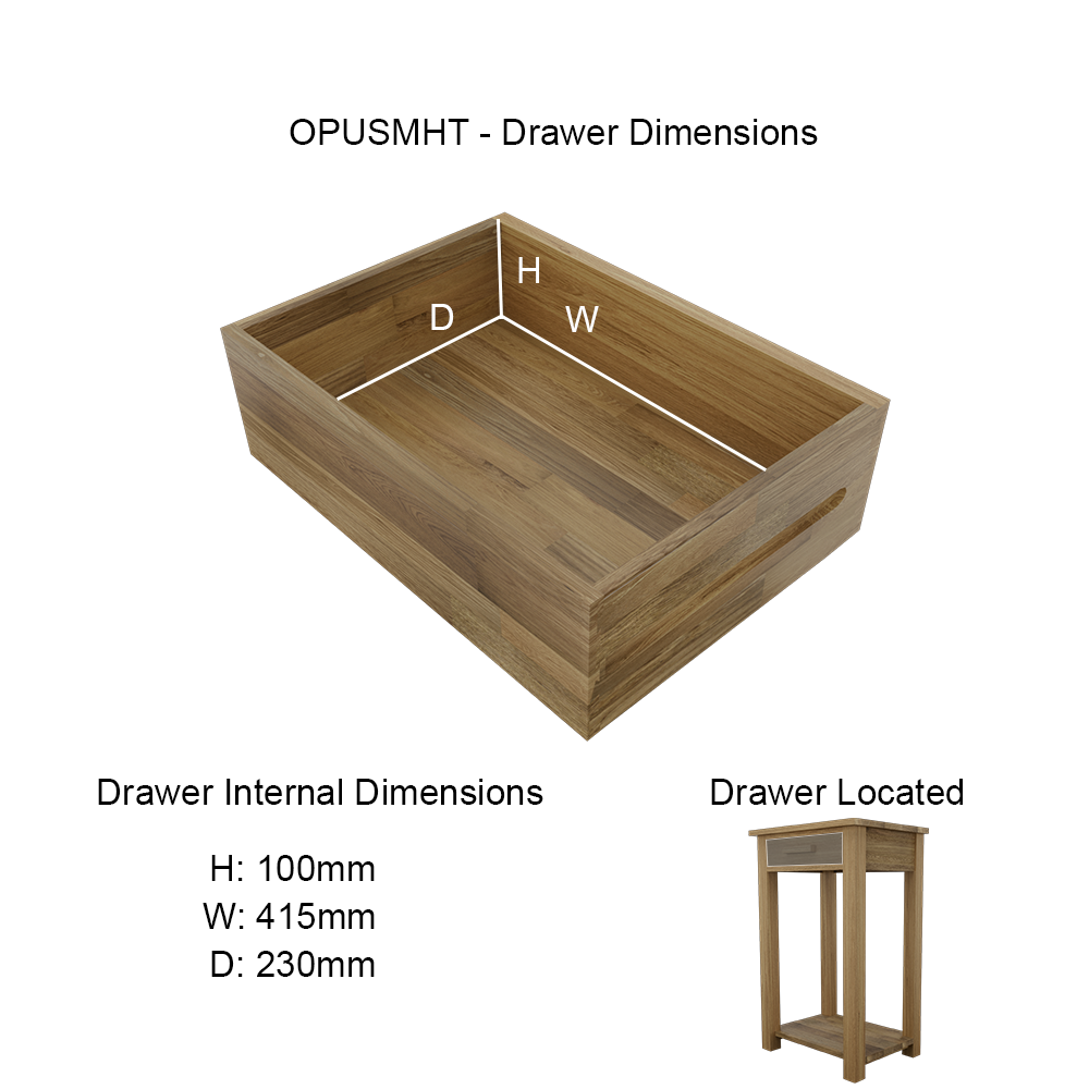 Opus Small Hall/Console Table. 100% Solid Oak