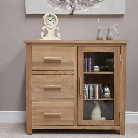 Opus Small and Glazed Chest. 100% Solid Oak
