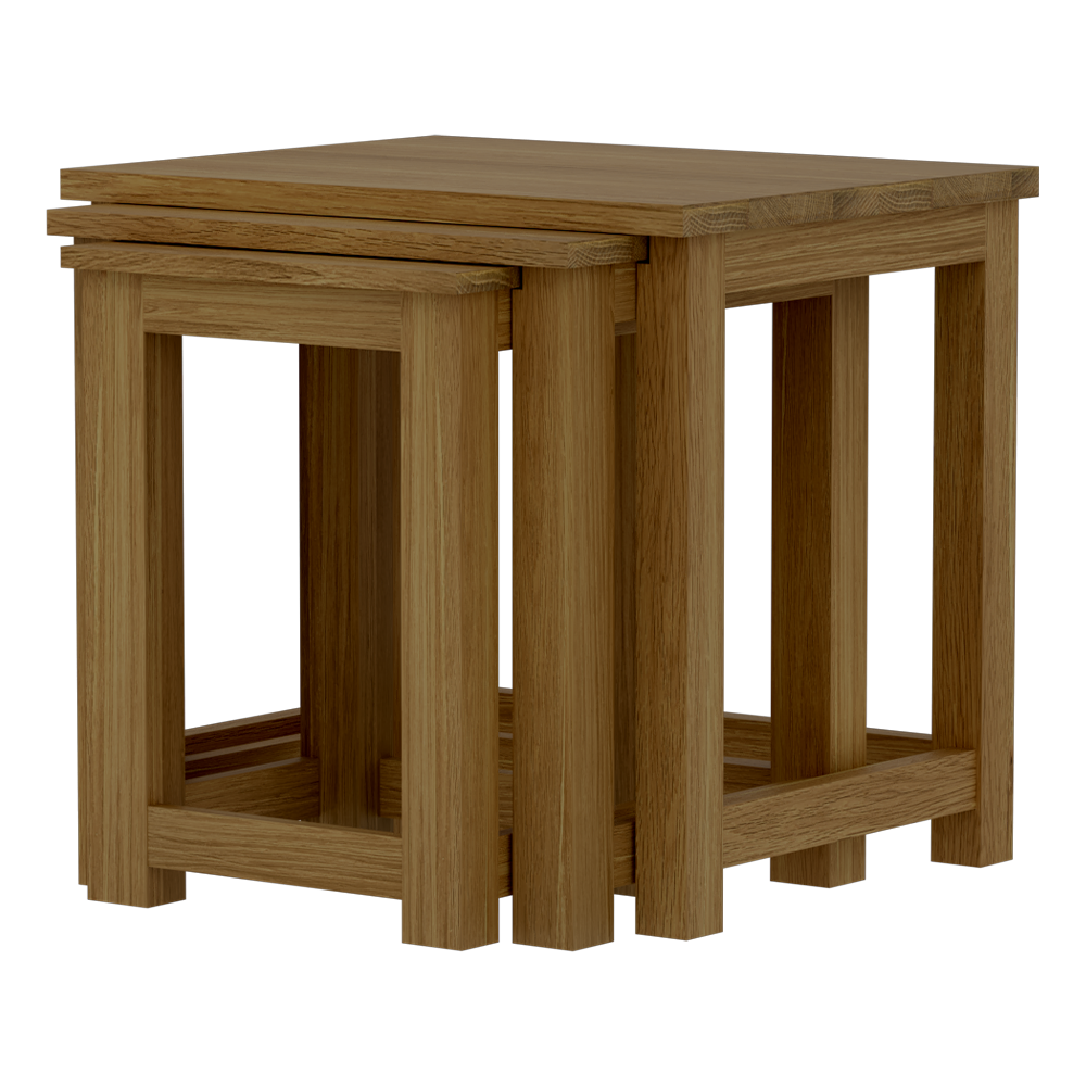 Opus Triple Nest of Tables. 100% Solid Oak