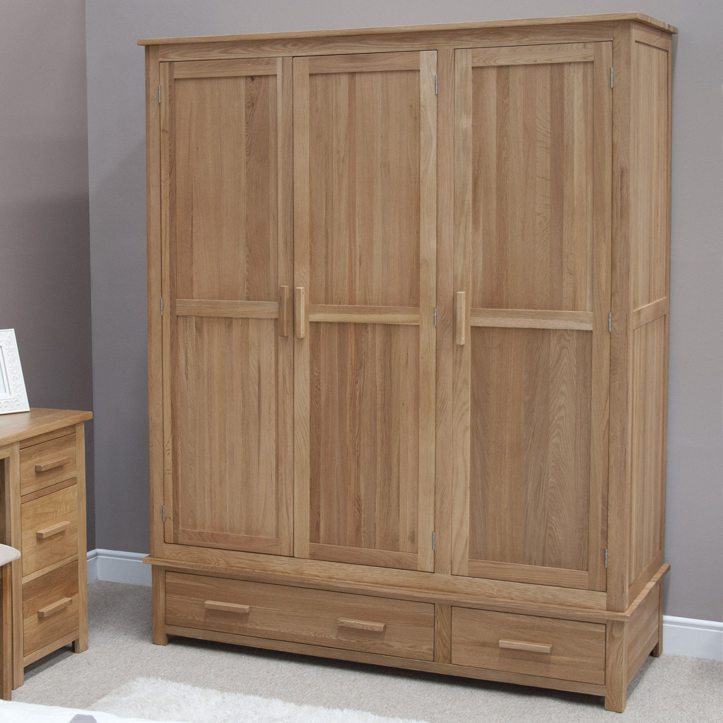 Opus Triple Wardrobe. 100% Solid Oak