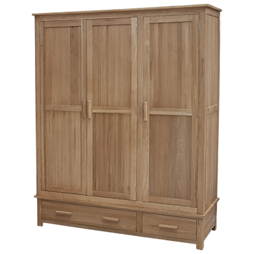 Opus Triple Wardrobe. 100% Solid Oak