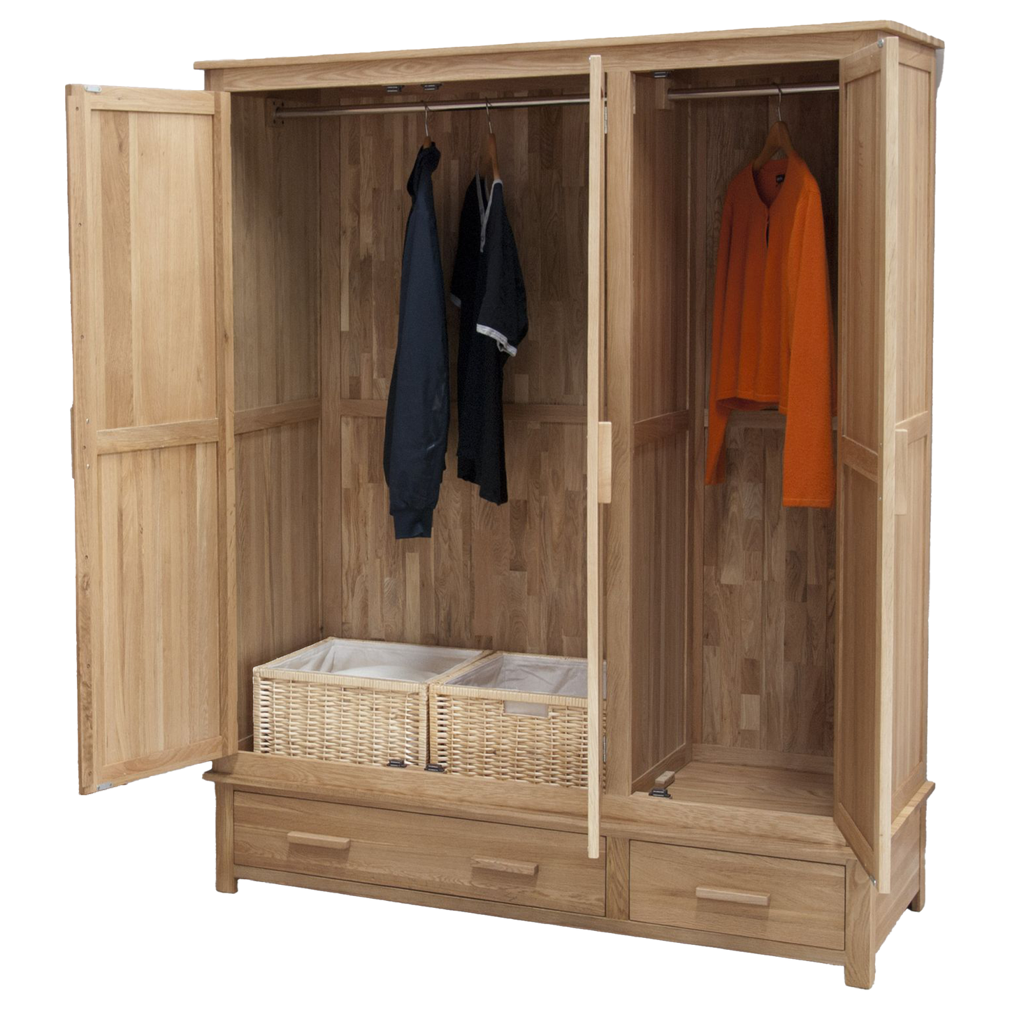 Opus Triple Wardrobe - 100% High Quality Oak