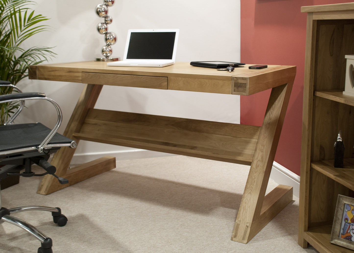 Opus Z Style Office Desk. 100% Solid Oak