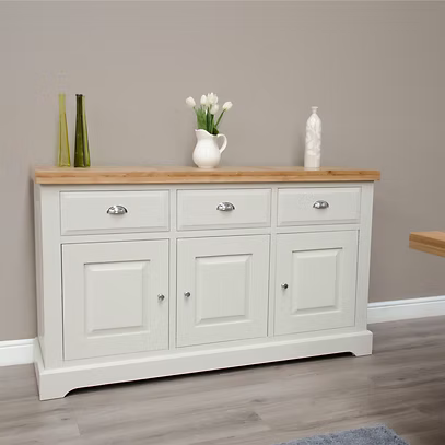 Painted Deluxe Large Sideboard 100% Solid Oak